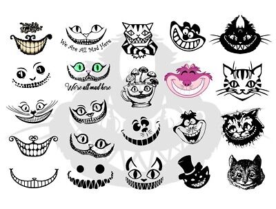 cheshire cat face tattoo