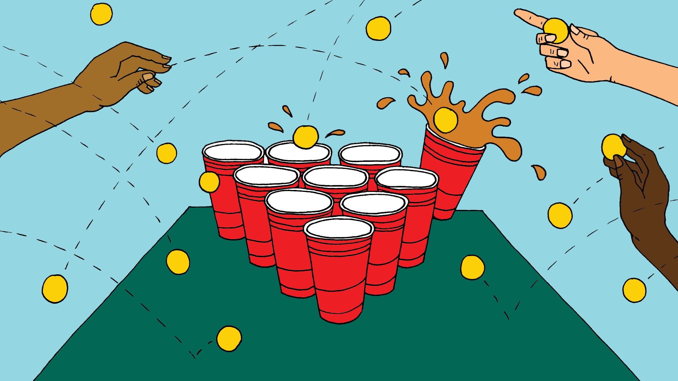 Best of College rules beer pong