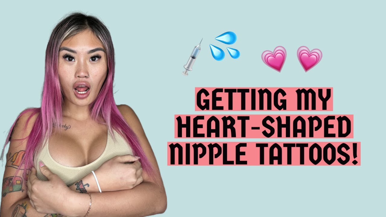 heart shaped nipples tattoo