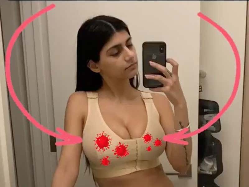 Best of Mia khalifa fake boobs