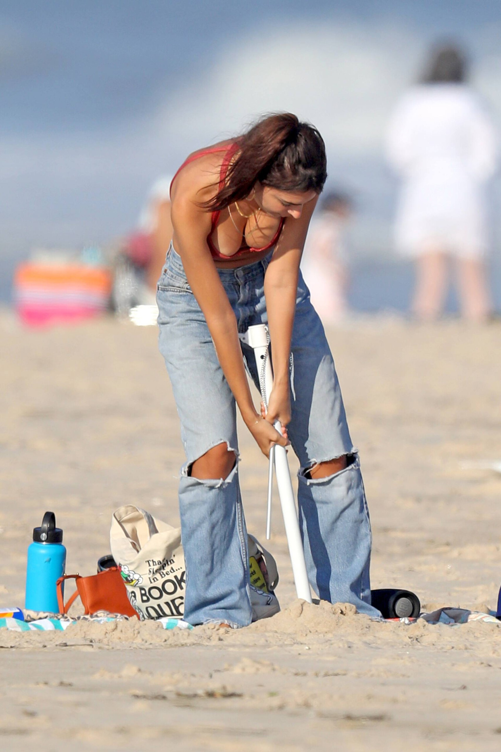 dave cates add emily ratajkowski topless at beach photo