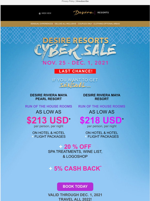 Best of Desire resort message board