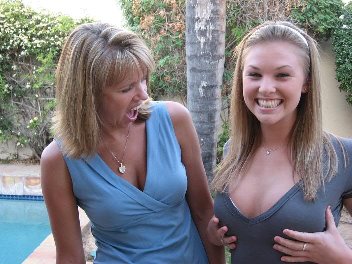 looking at moms tits