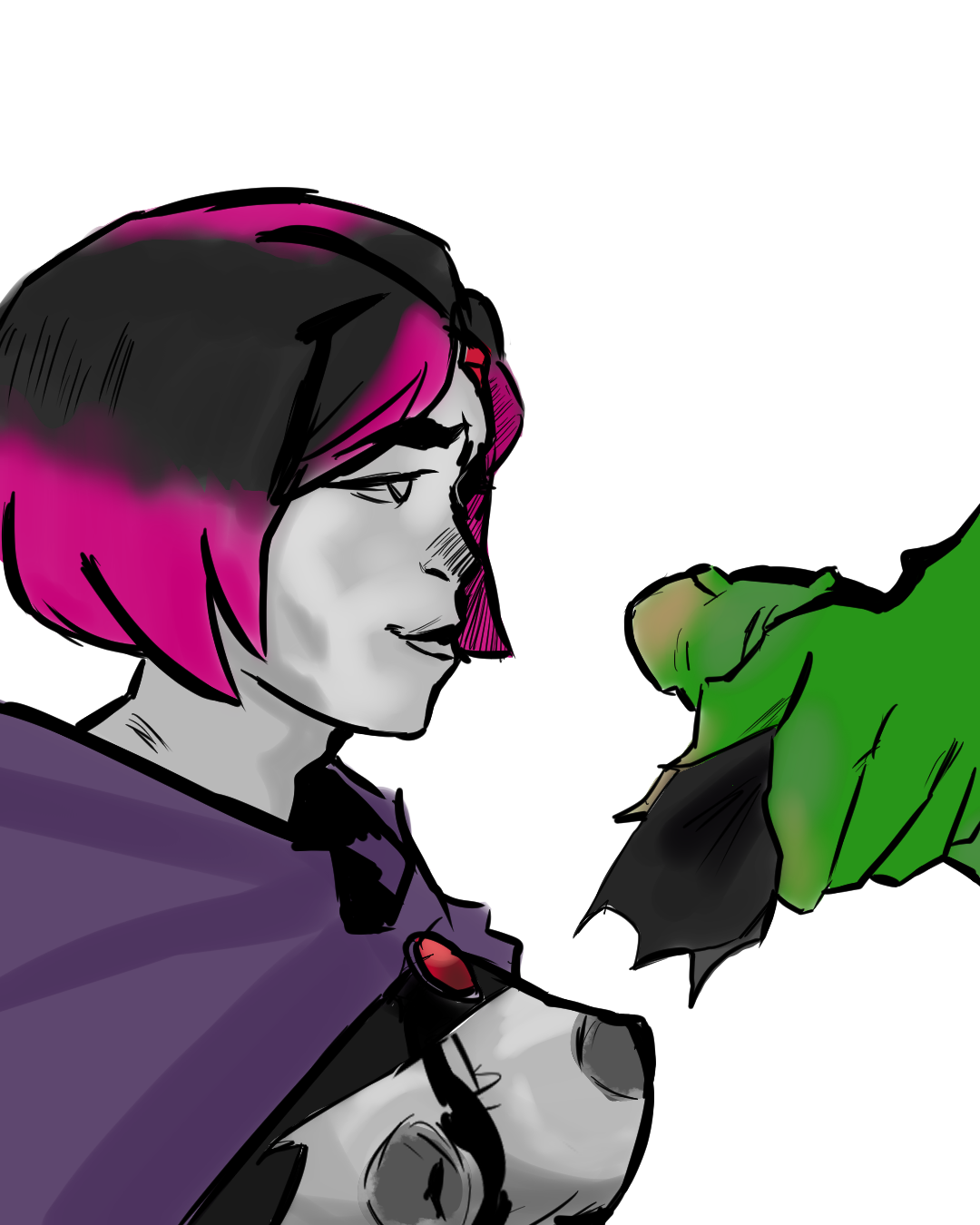 brandon pecha add pictures of raven and beast boy photo