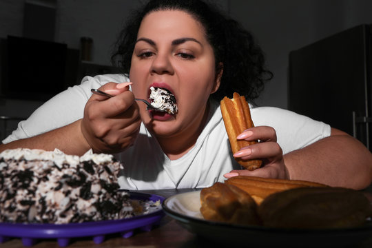 fat chick eating cake