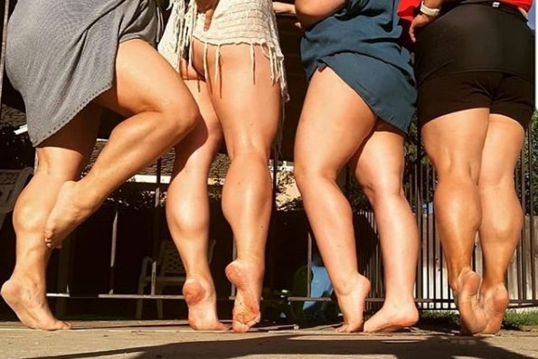 women with muscular calves