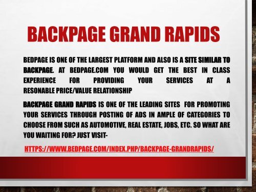 brodie charles recommends grand rapids backpage com pic