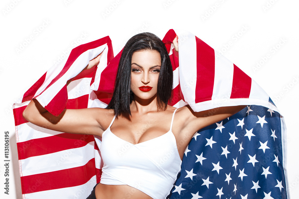 dalisay francisco share hot girl holding american flag photos