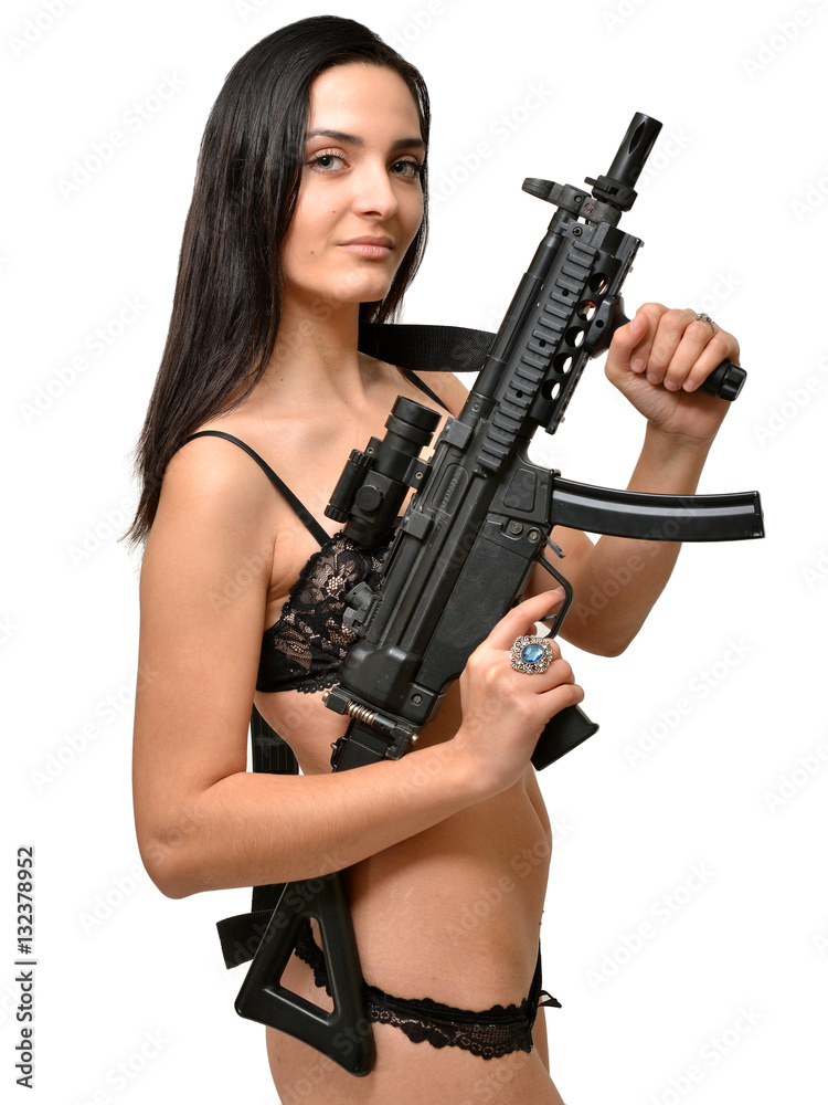 andre lecei share hot girl with ak47 photos