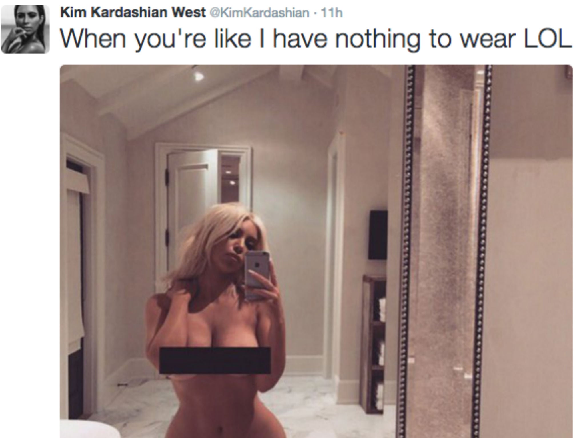 Best of Kim kardashian naked instagram selfie