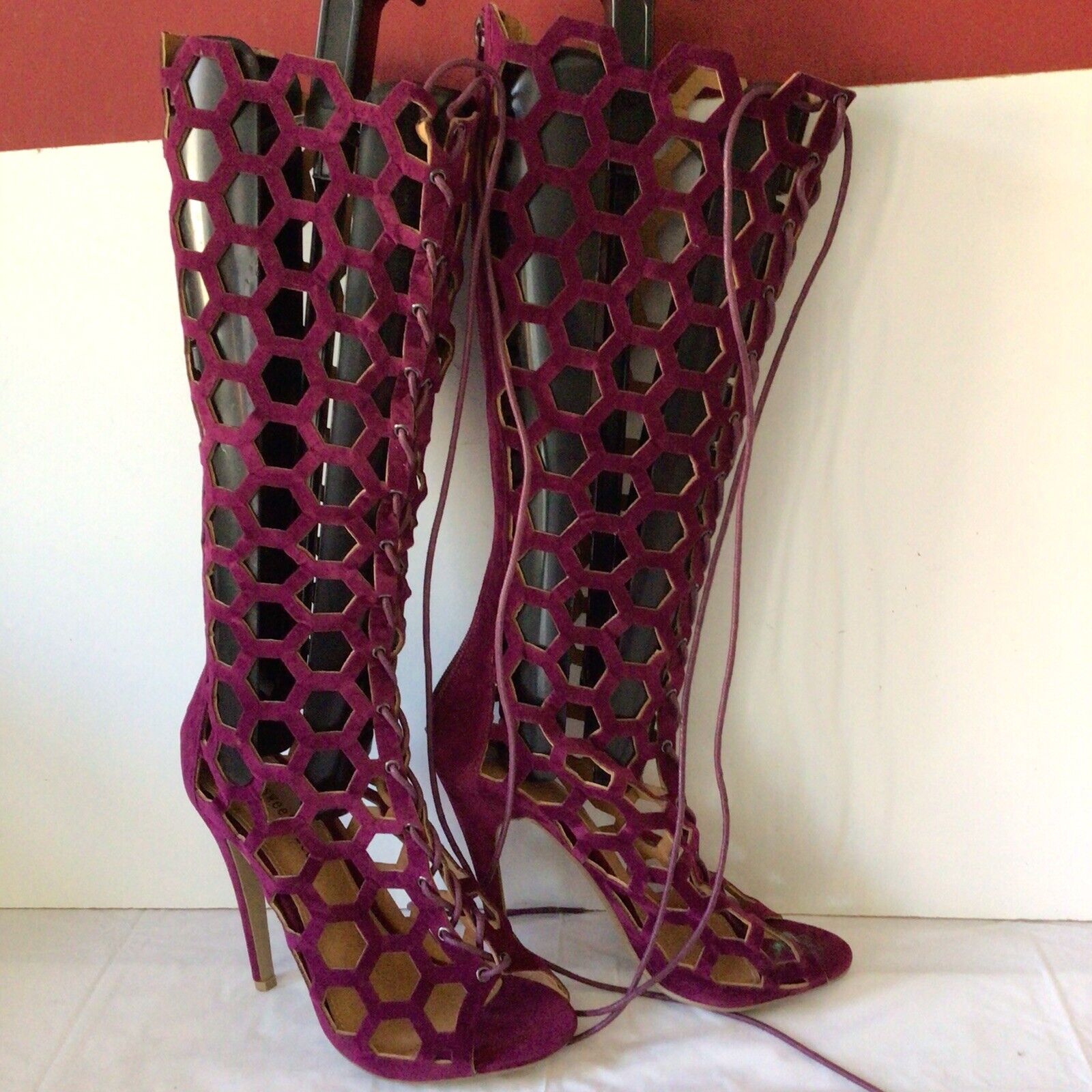 billy weldon recommends knee high cage boots pic