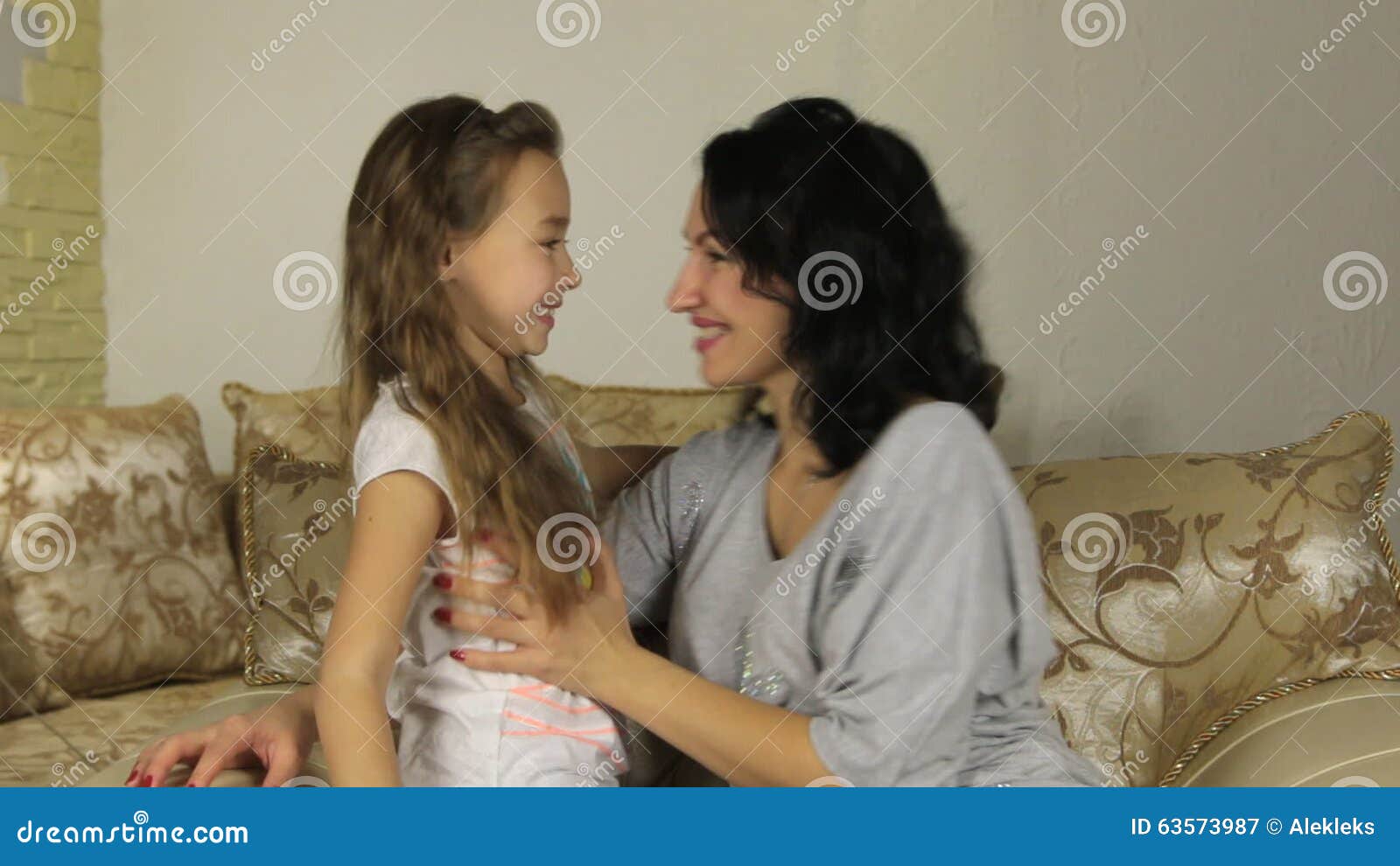 Best of Mom tongue kissing daughter