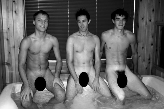 Naked Men Hot Tub chest gif