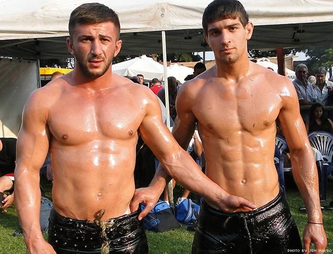 Best of Naked men oil wrestling
