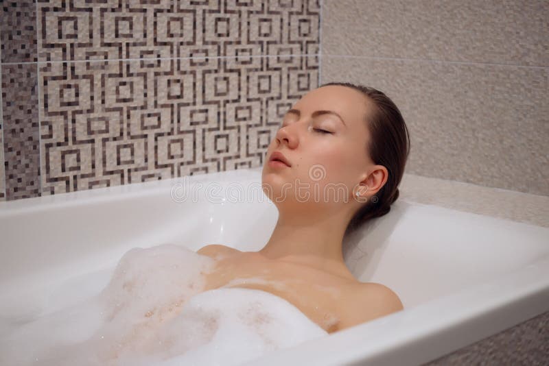 Best of Naked woman in bubble bath
