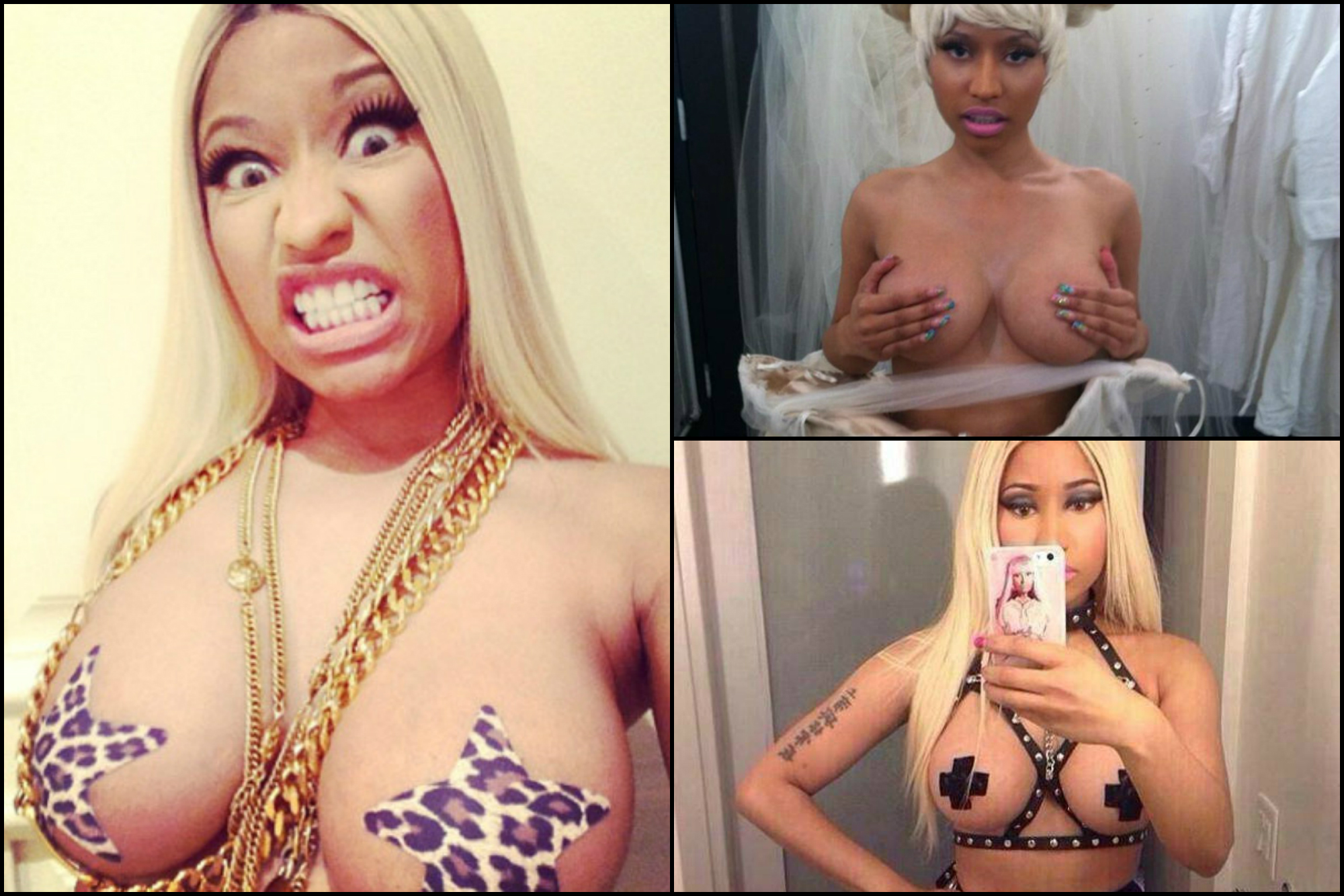 Nicki Minaj Nude Shower tongue fetish