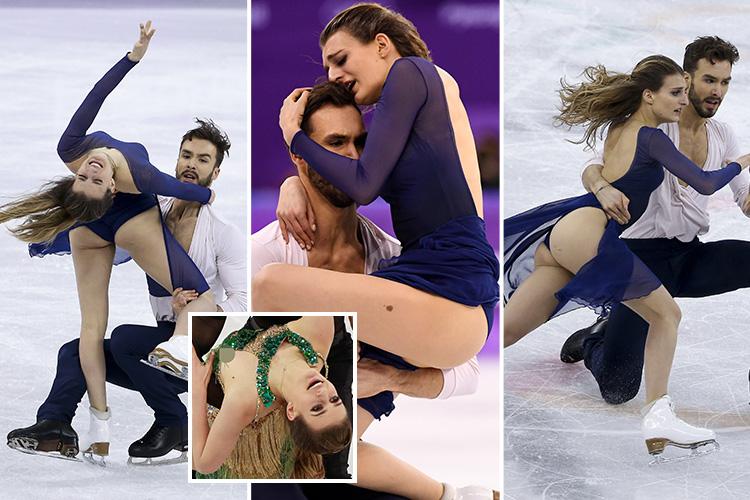 becki felton share nip slips ice skating photos