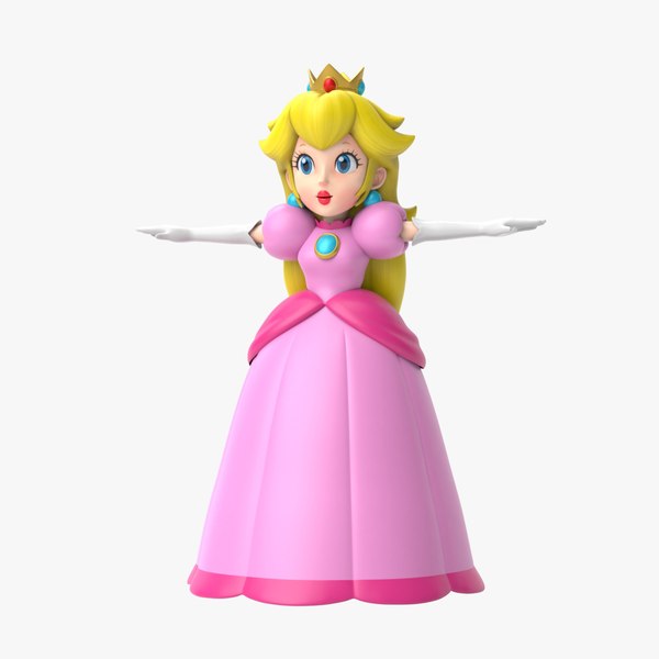 princess peach 3d model