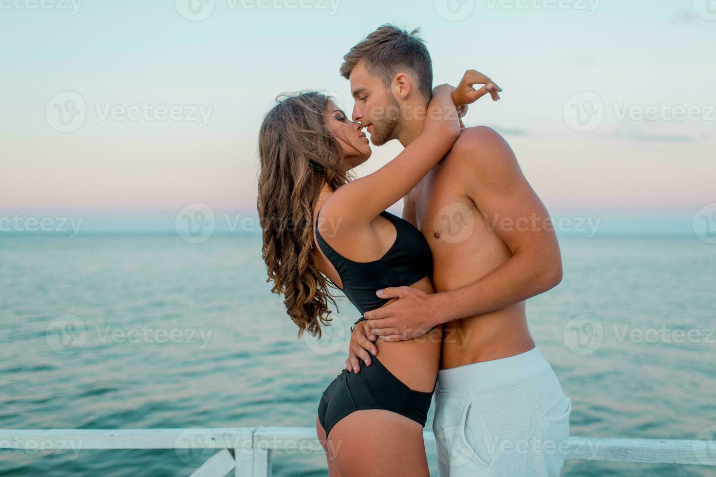 Sexy Couple On The Beach romance pool