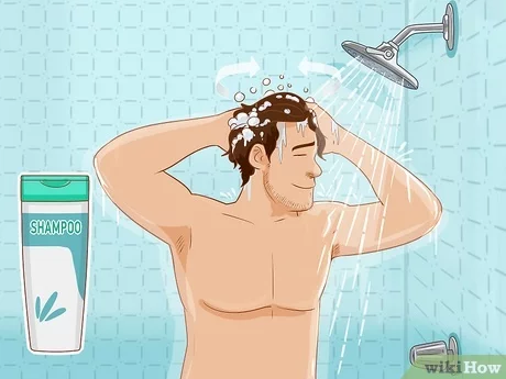 step son in shower