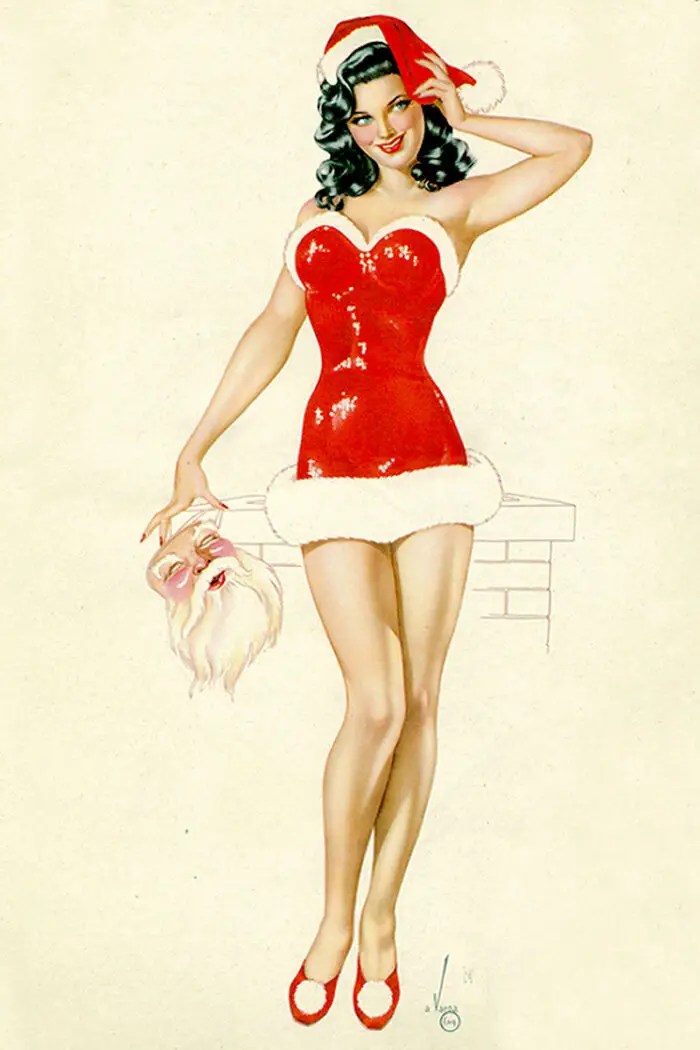 axe lah recommends vintage christmas pin up girl images pic