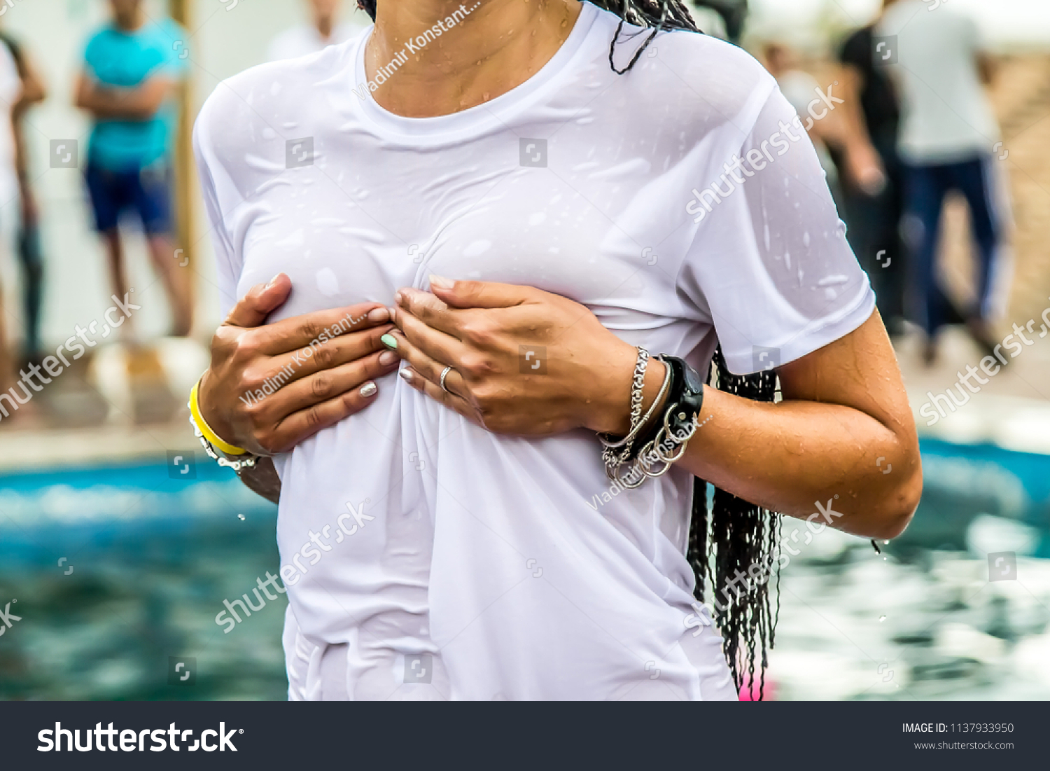 christine lukendo add wet tee shirt girls photo